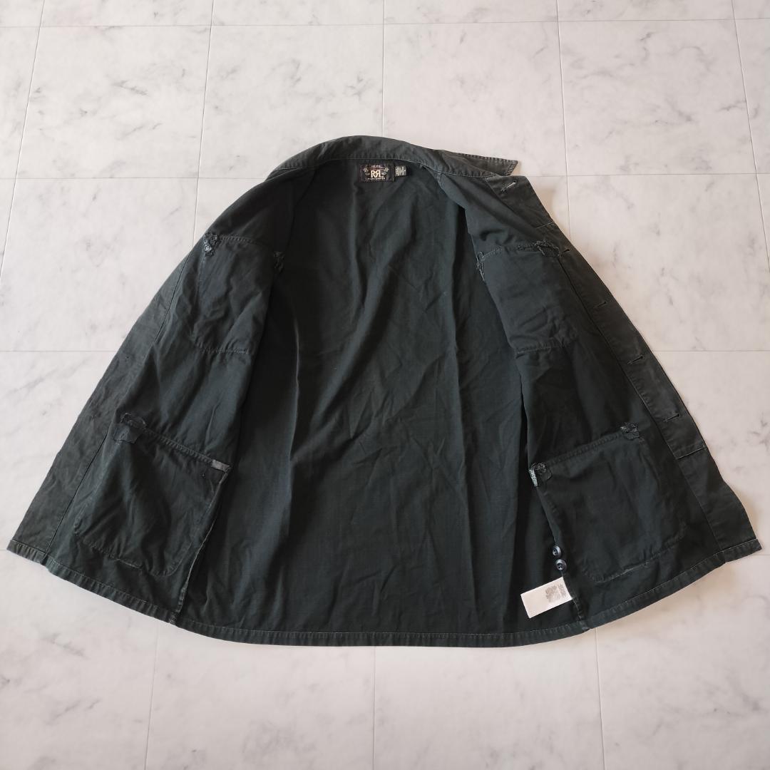 RRL ブラックファティーグフィールドジャケット M ガーメントダイ フェード