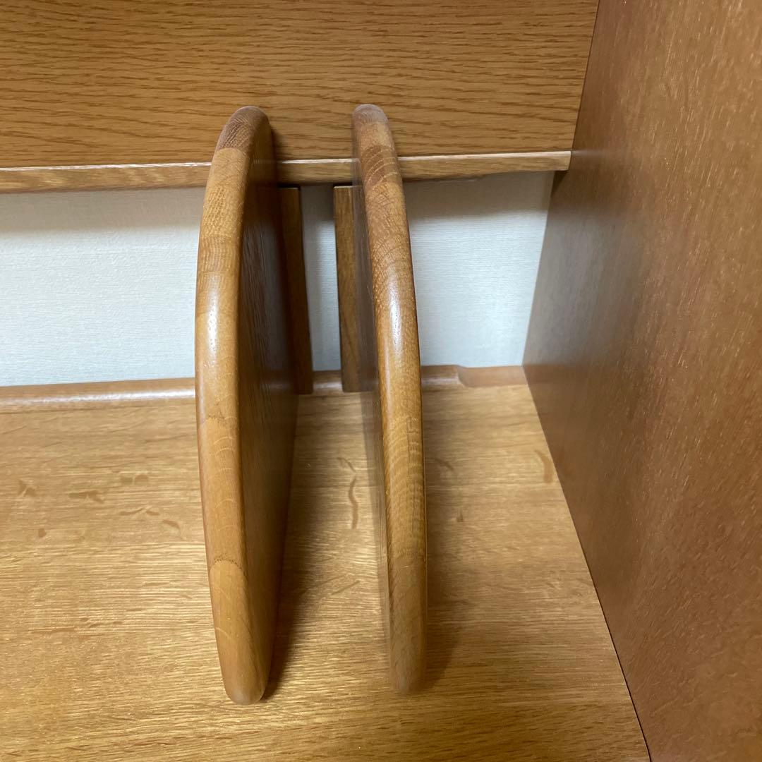 カリモク学習机、天然木机、