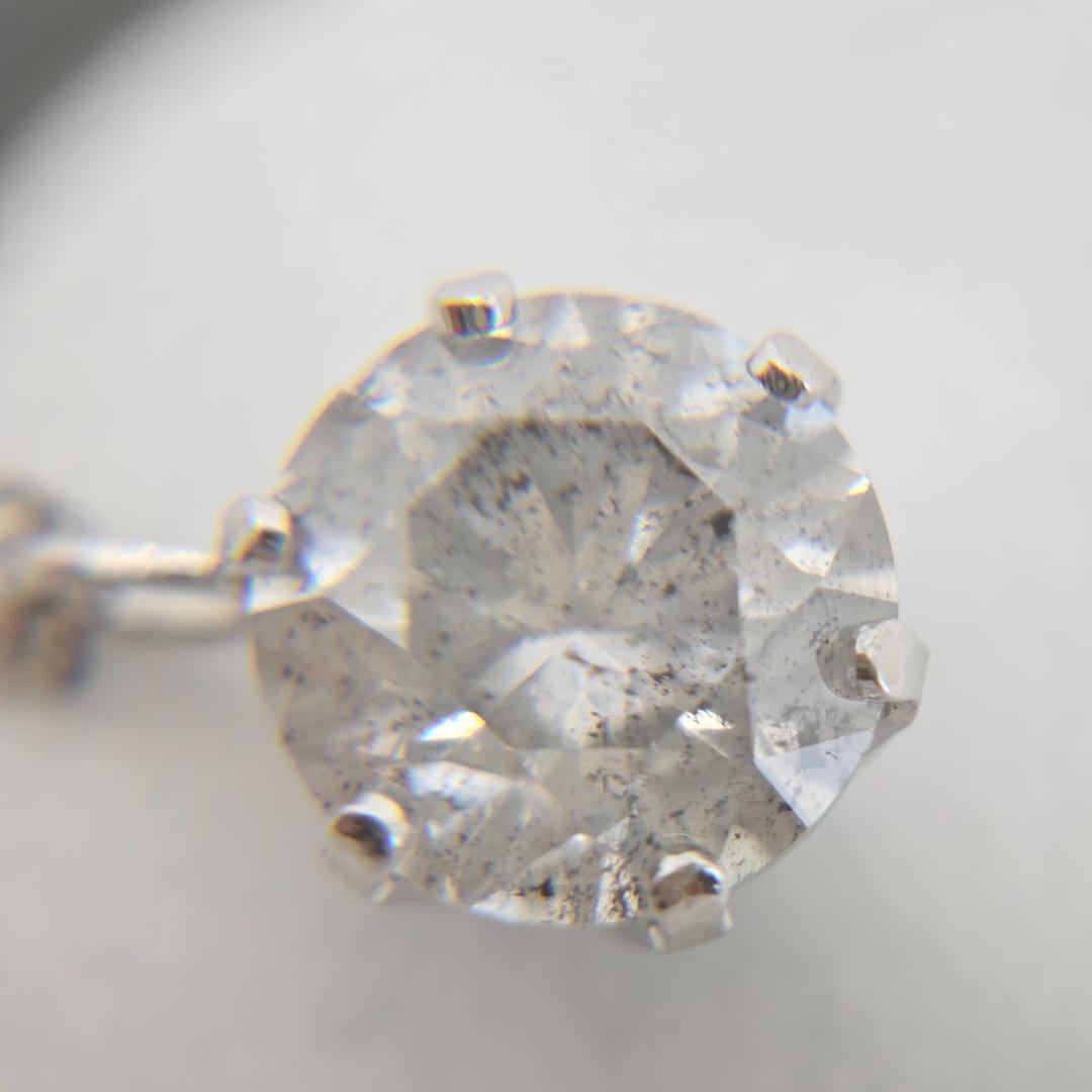 大粒 1.3ct 天然ダイヤモンド ネックレス Pt900 1粒ダイヤ