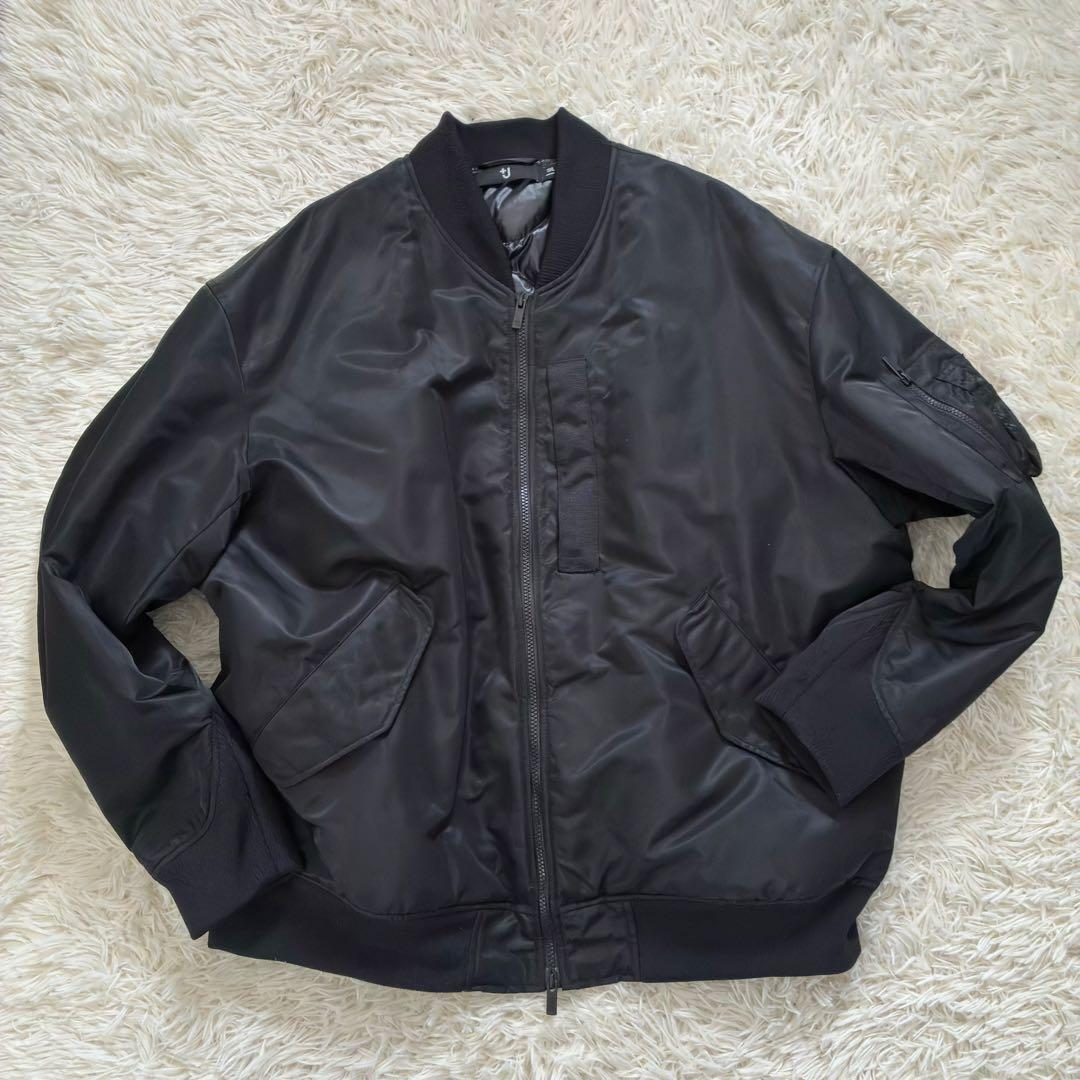 ＋J 3XL ハイブリットダウンオーバーサイズ MA-1ブルゾン　ブラック