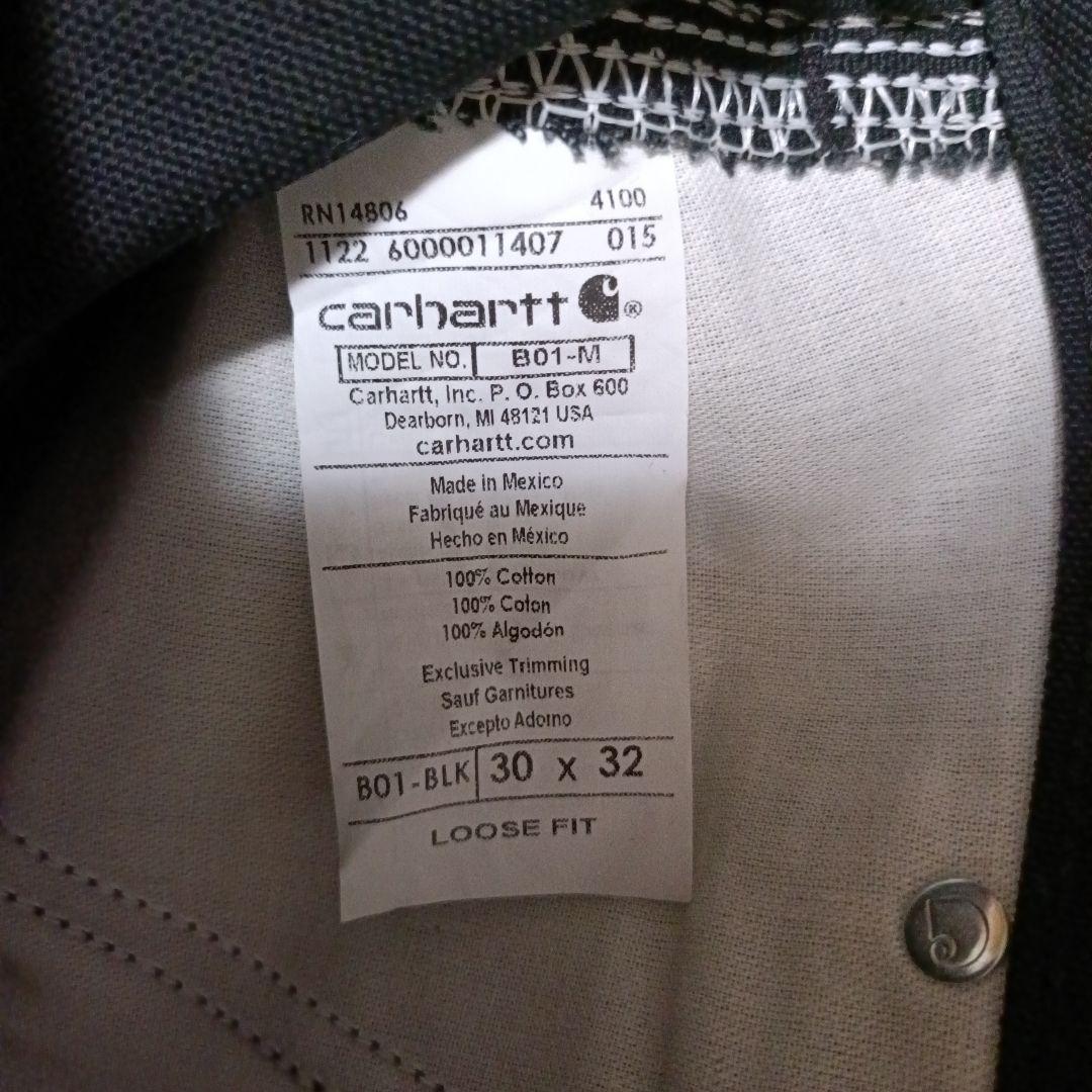2/6出品終了　美品　カーハート　ダブルニーパンツ　ブラック　メキシコ製