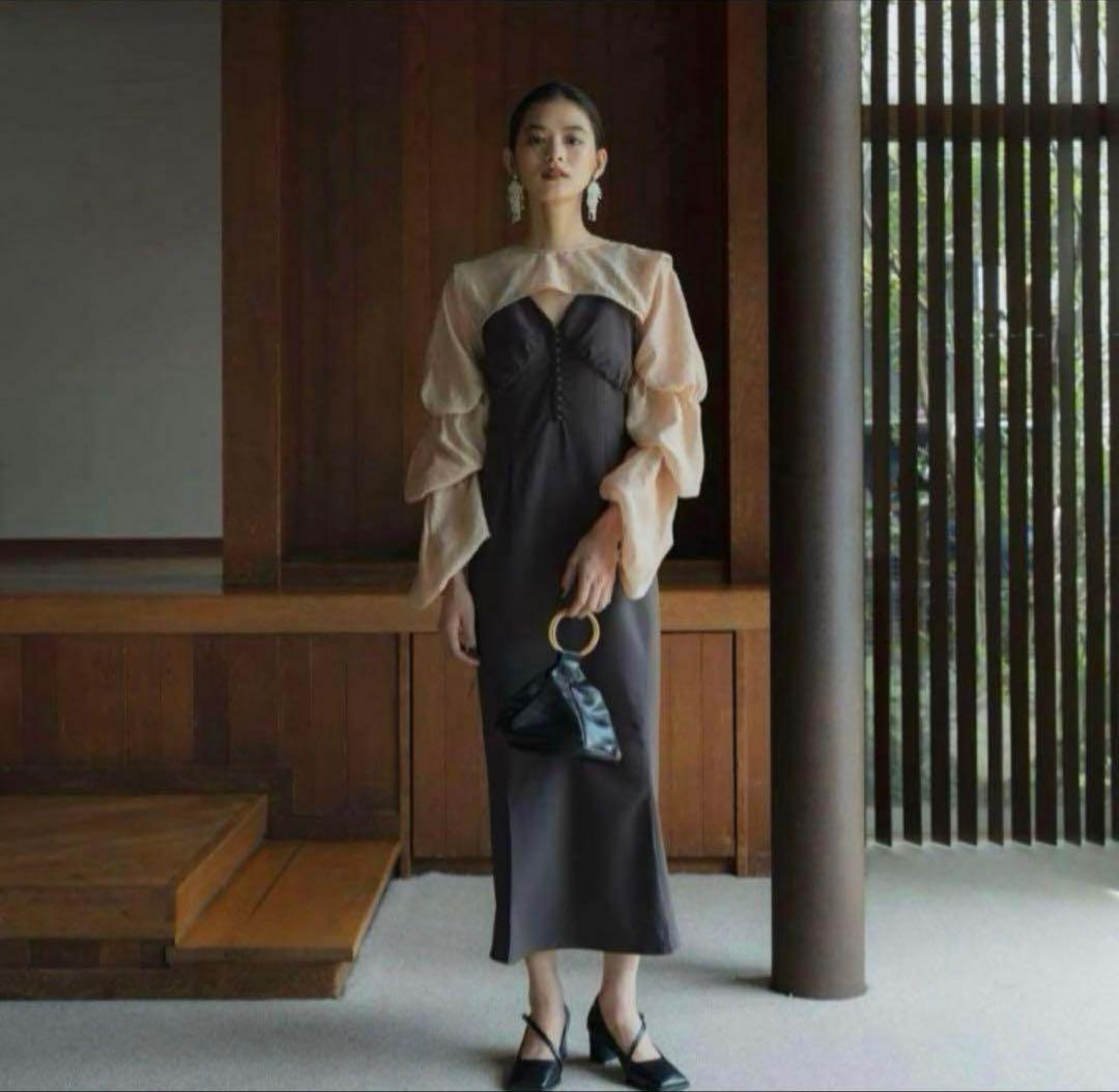 knuthmarf クヌースマーフ バルーンボレロワンピース XS グレー