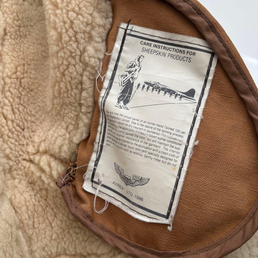 お値下げ済み 希少サイズ(44)AVIREX/B-3ムートンフライトジャケット