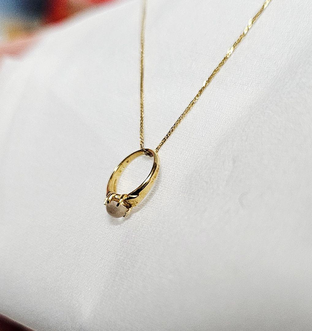 ぶ*ん様 K18 ミニリング ペンダントトップ 約0.4g 18金 シンプルデザ