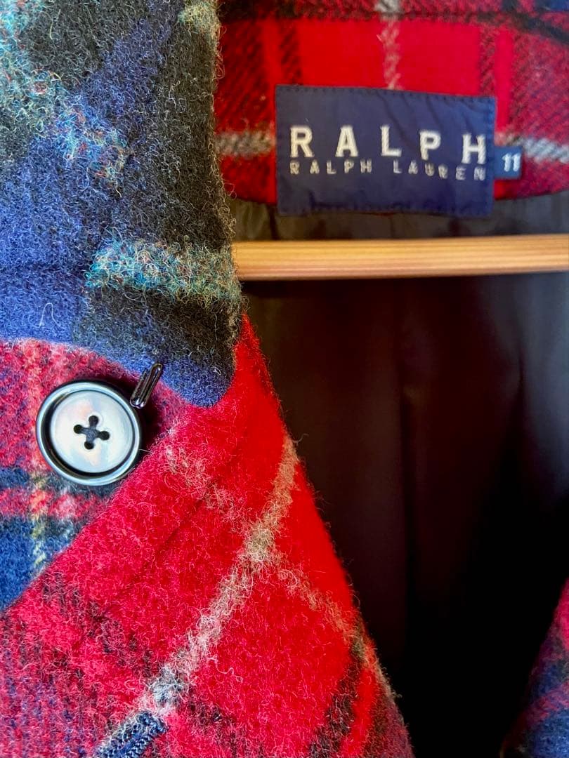 Ralph Lauren タータンチェック Pコート　L
