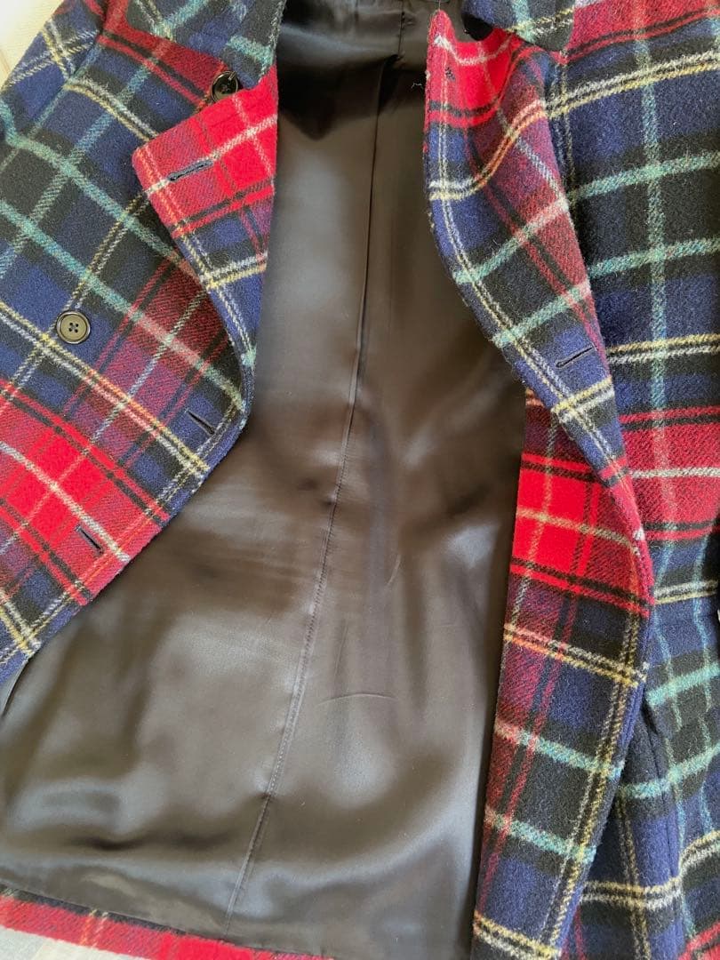 Ralph Lauren タータンチェック Pコート　L