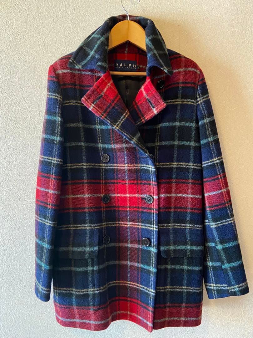 Ralph Lauren タータンチェック Pコート　L