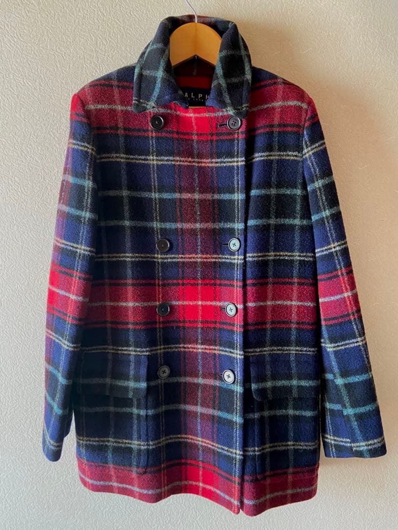 Ralph Lauren タータンチェック Pコート　L