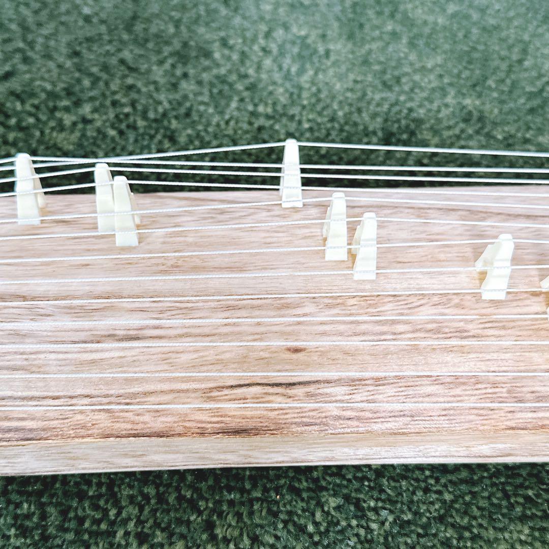 【未使用】ミニ琴 13弦 全長42cm 短琴 畳台座・お琴の手びき 和楽器