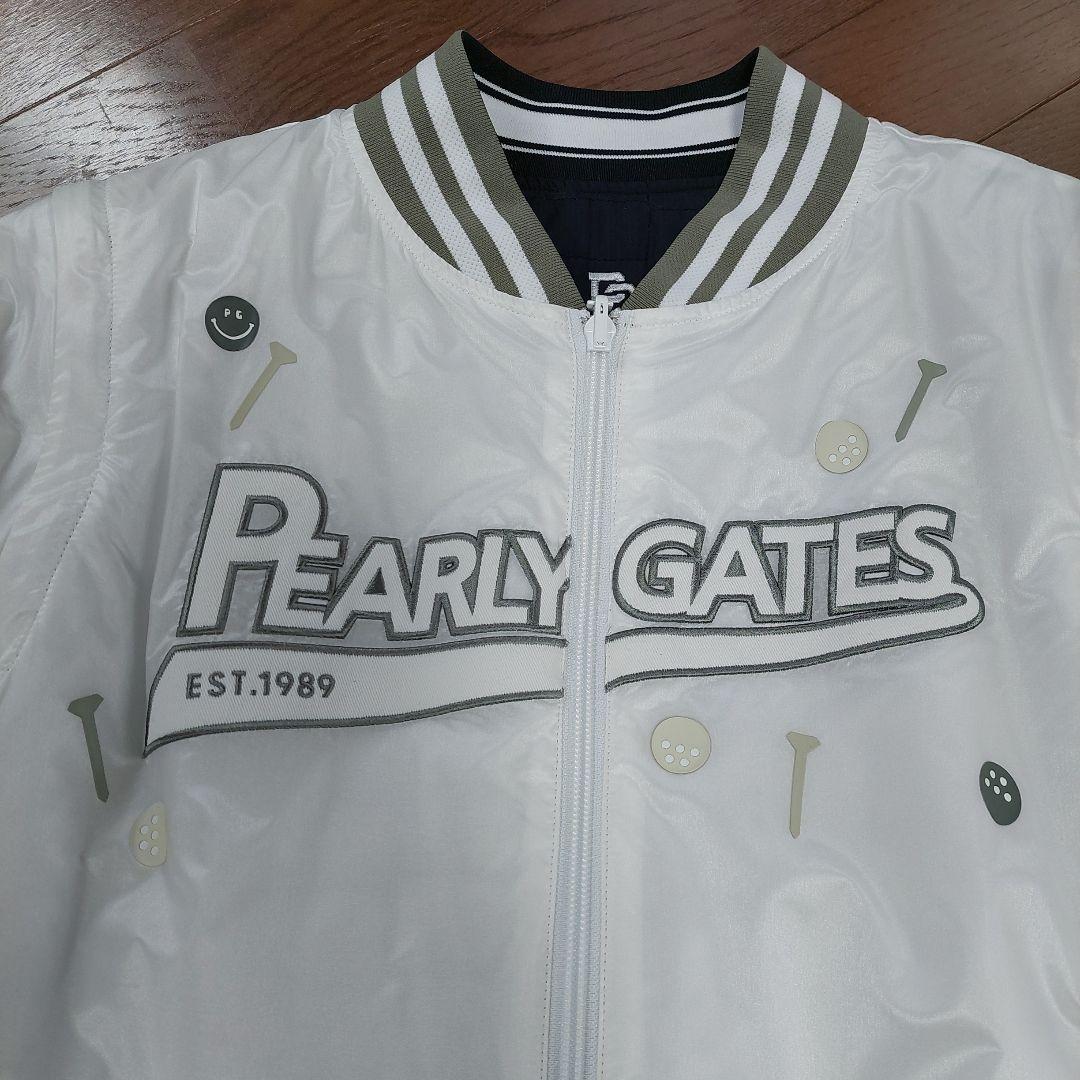 ま*ん様 PEARLY GATES 新品リバ－シブルです。ゴルフジャケット ホワ
