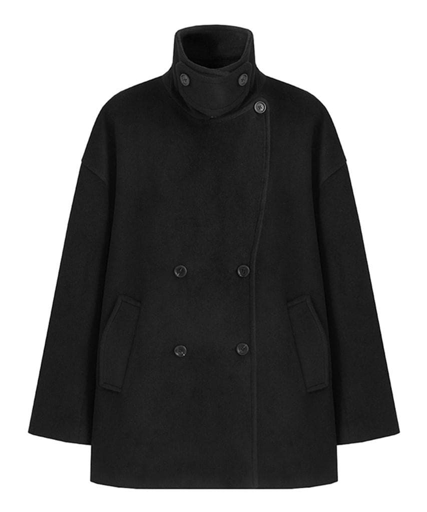 【fssnb】FanoStudios スタンドネック ベーシックハーフコート・M