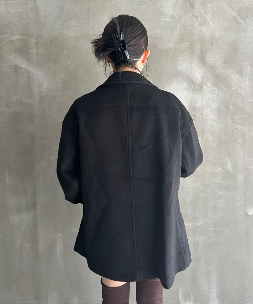 【fssnb】FanoStudios スタンドネック ベーシックハーフコート・M