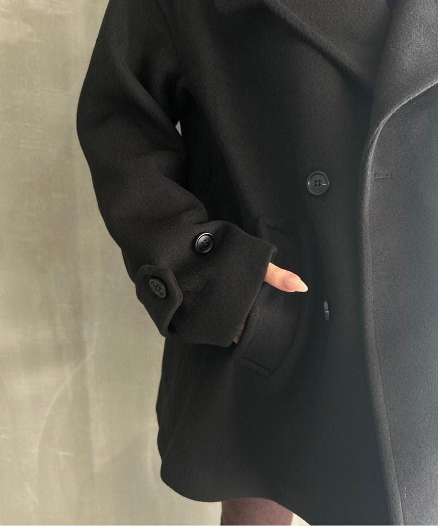 【fssnb】FanoStudios スタンドネック ベーシックハーフコート・M