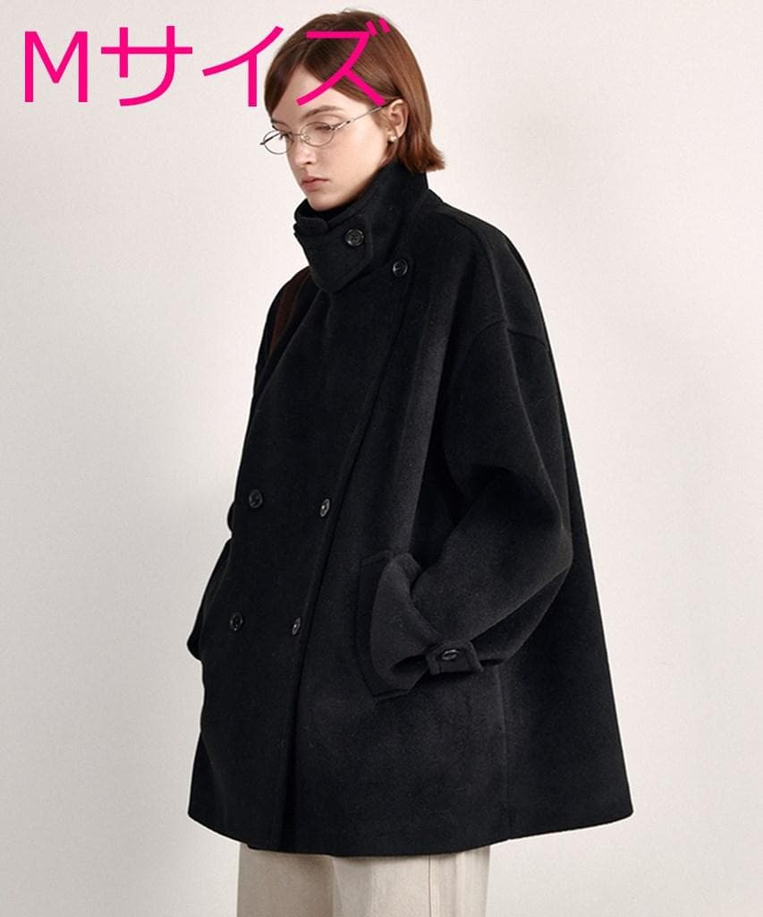 【fssnb】FanoStudios スタンドネック ベーシックハーフコート・M