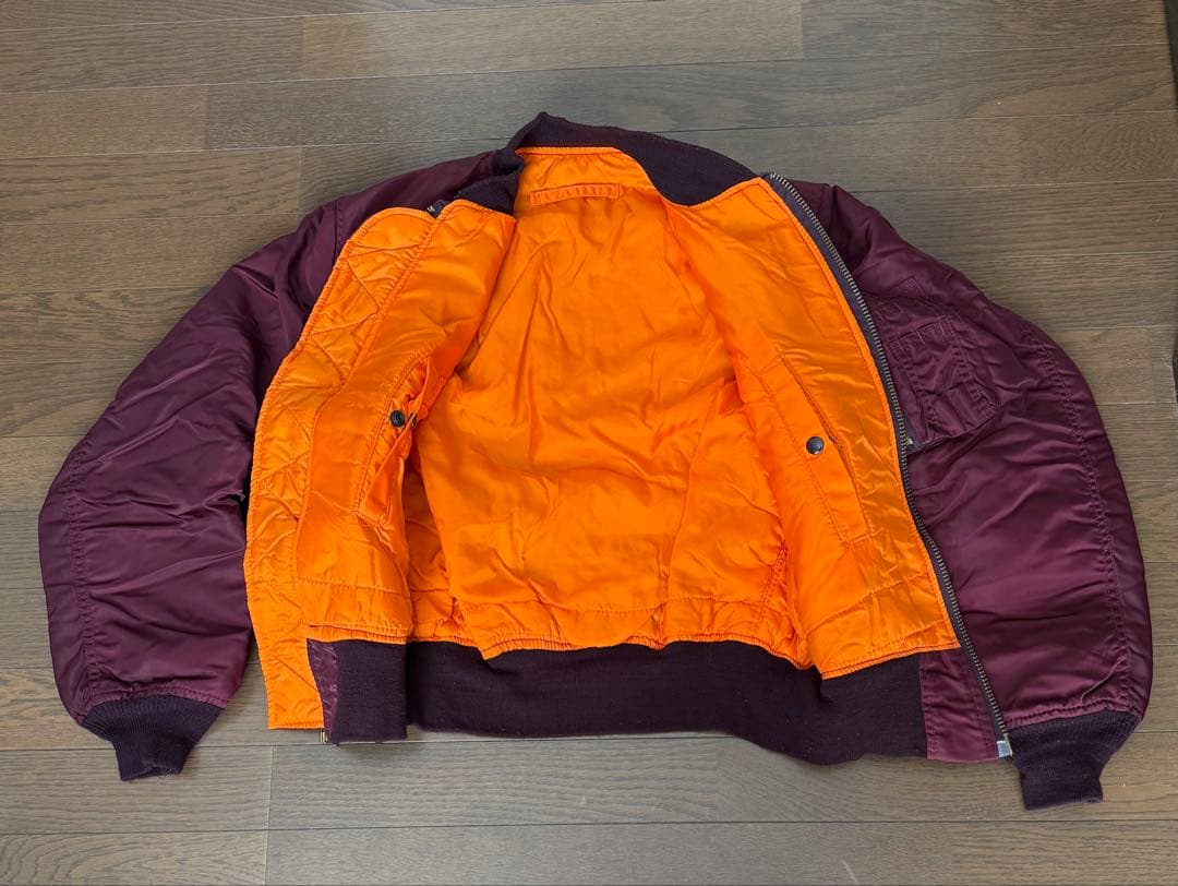 ALPHA社　90年代　MA-1 レプリカ　アメリカ製ワインレッドMサイズ