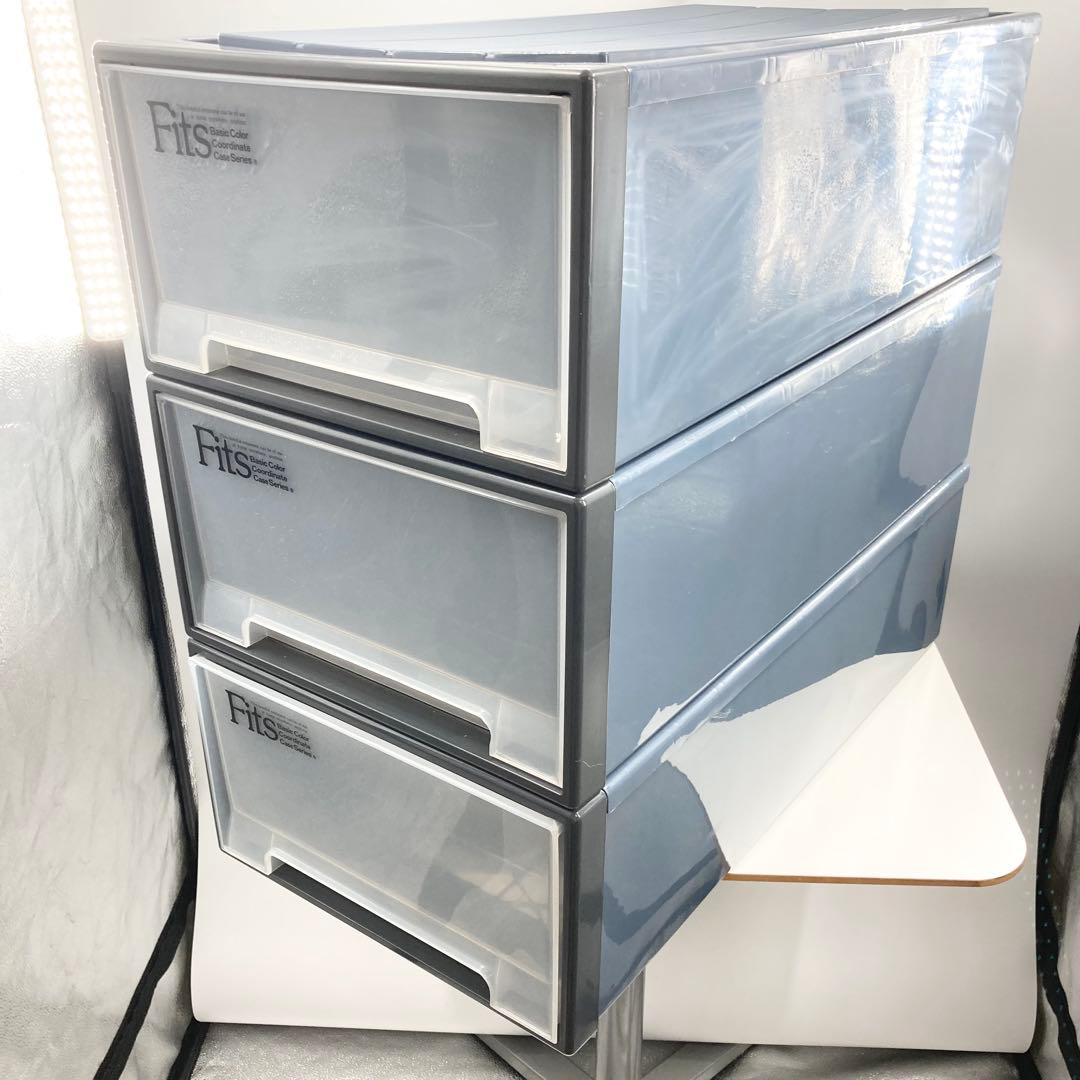 天馬 フィッツケース 押入れ収納 幅39×奥行74×高さ30 日本製 3個セット