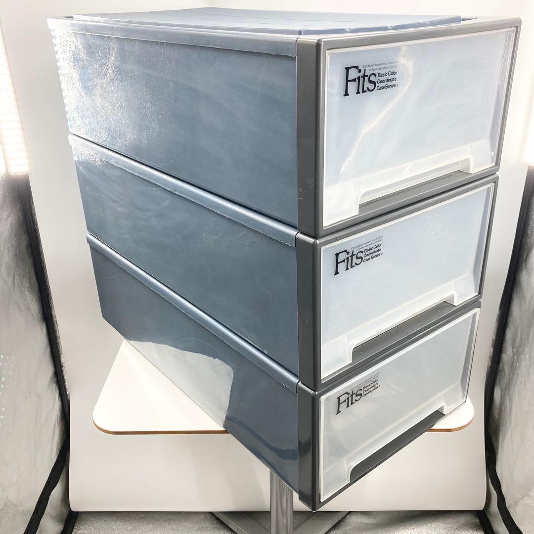 天馬 フィッツケース 押入れ収納 幅39×奥行74×高さ30 日本製 3個セット