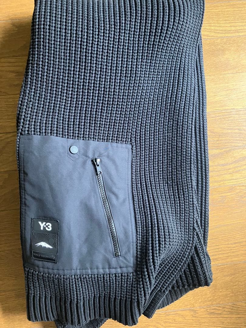 Y-3 ブラック マフラー ジッパーポケット付き