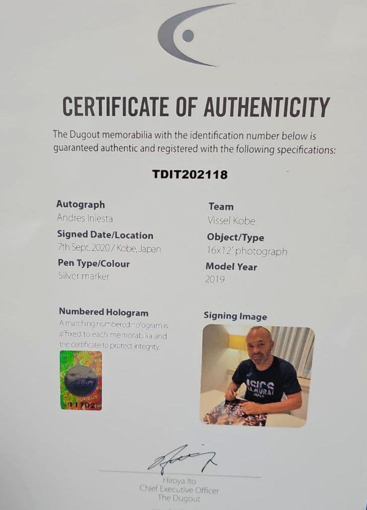 （最終値下）イニエスタ　直筆サイン