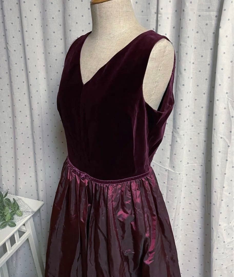 ⑧ LAURA ASHLEY シルクロングドレス ワンピース 11号