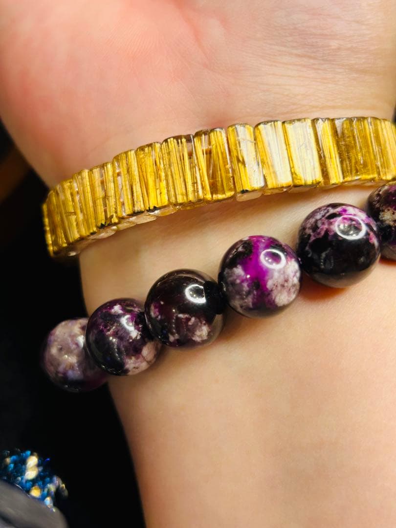 ❁⃘*.゜卒業レベル❁⃘*.゜タイチンルチルバングル 【鑑別書付き】