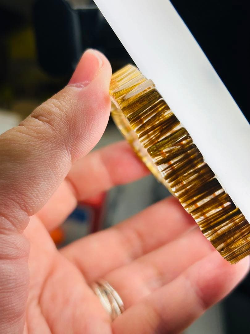 ❁⃘*.゜卒業レベル❁⃘*.゜タイチンルチルバングル 【鑑別書付き】