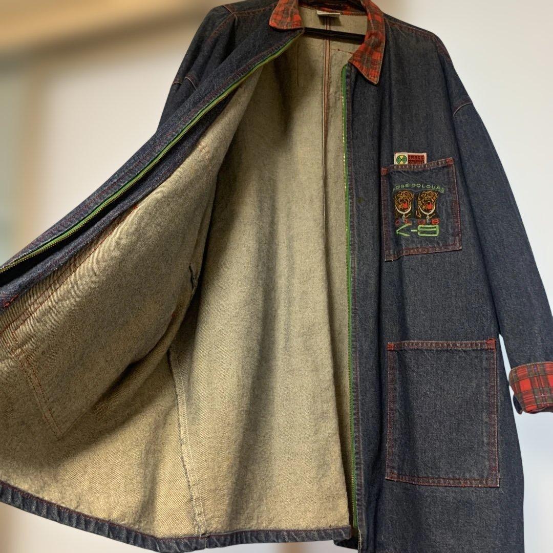 90s USA CROSS COLOURS K9デニムカバーオールジャケット