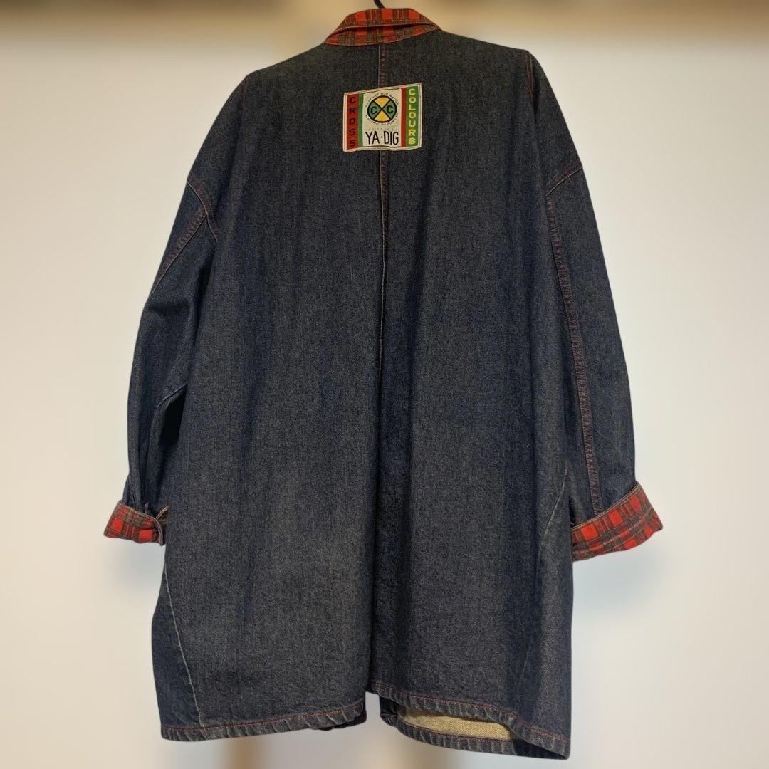 90s USA CROSS COLOURS K9デニムカバーオールジャケット