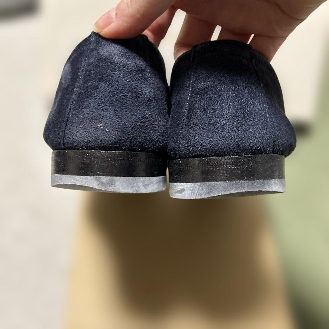 サントーニ☆ダブルモンクストラップ☆ネイビー☆スエード7