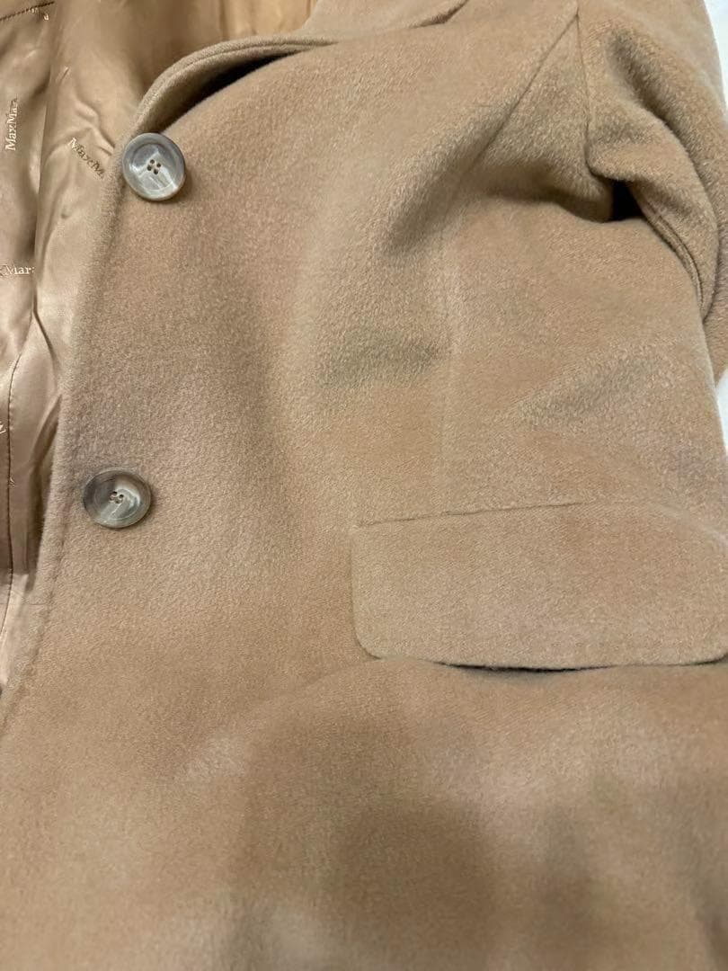 まろMax Mara 白タグチェスターコート（キャメルブラウン）