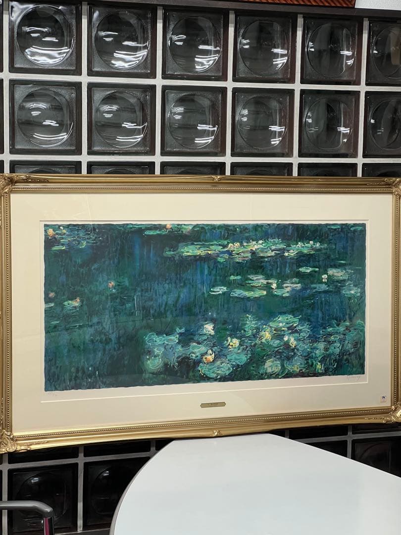 モネ　睡蓮 「緑の反映」 版画　私の美術館