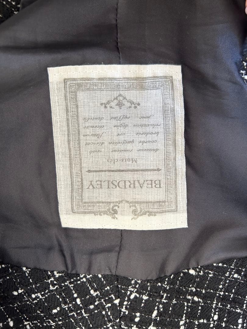 BEARDSLEYツイードフレアーワンピース 美品 ビアズリー ジャンスカ