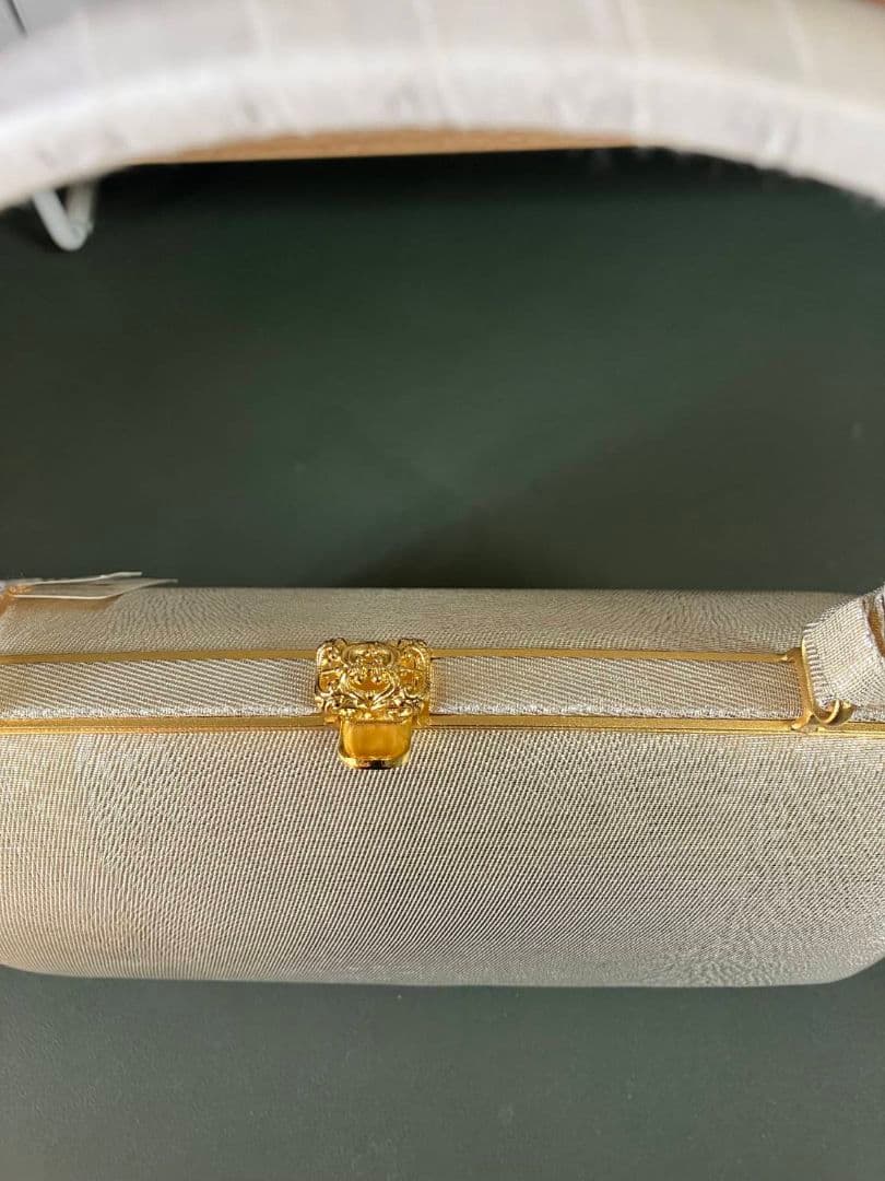 和装バッグ　高級金糸　　フォーマル 着物+パール 松 ヘアアクセサリー