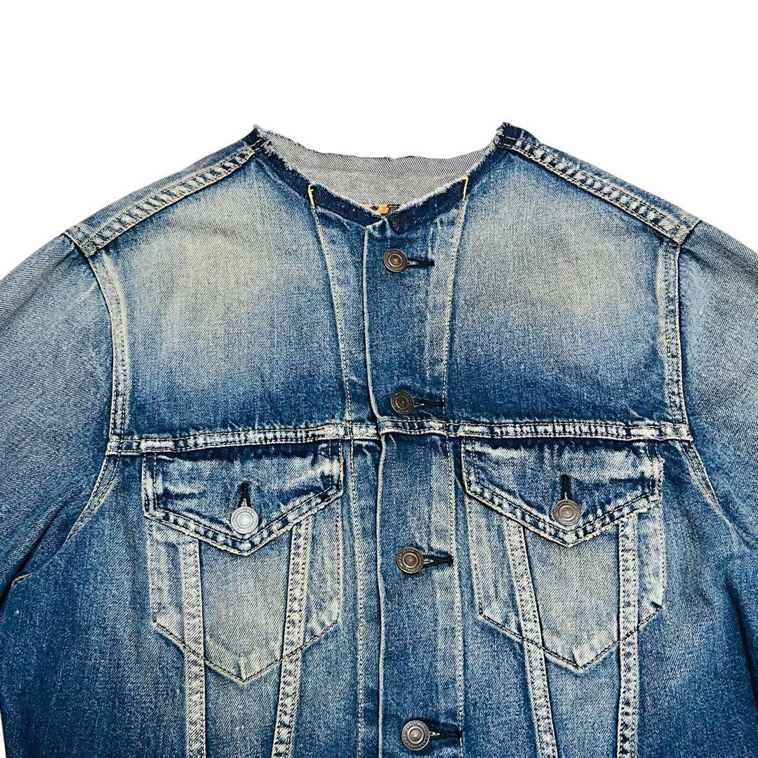 美品✨　Whim Gazette ノーカラー デニムGジャン　ジャケット