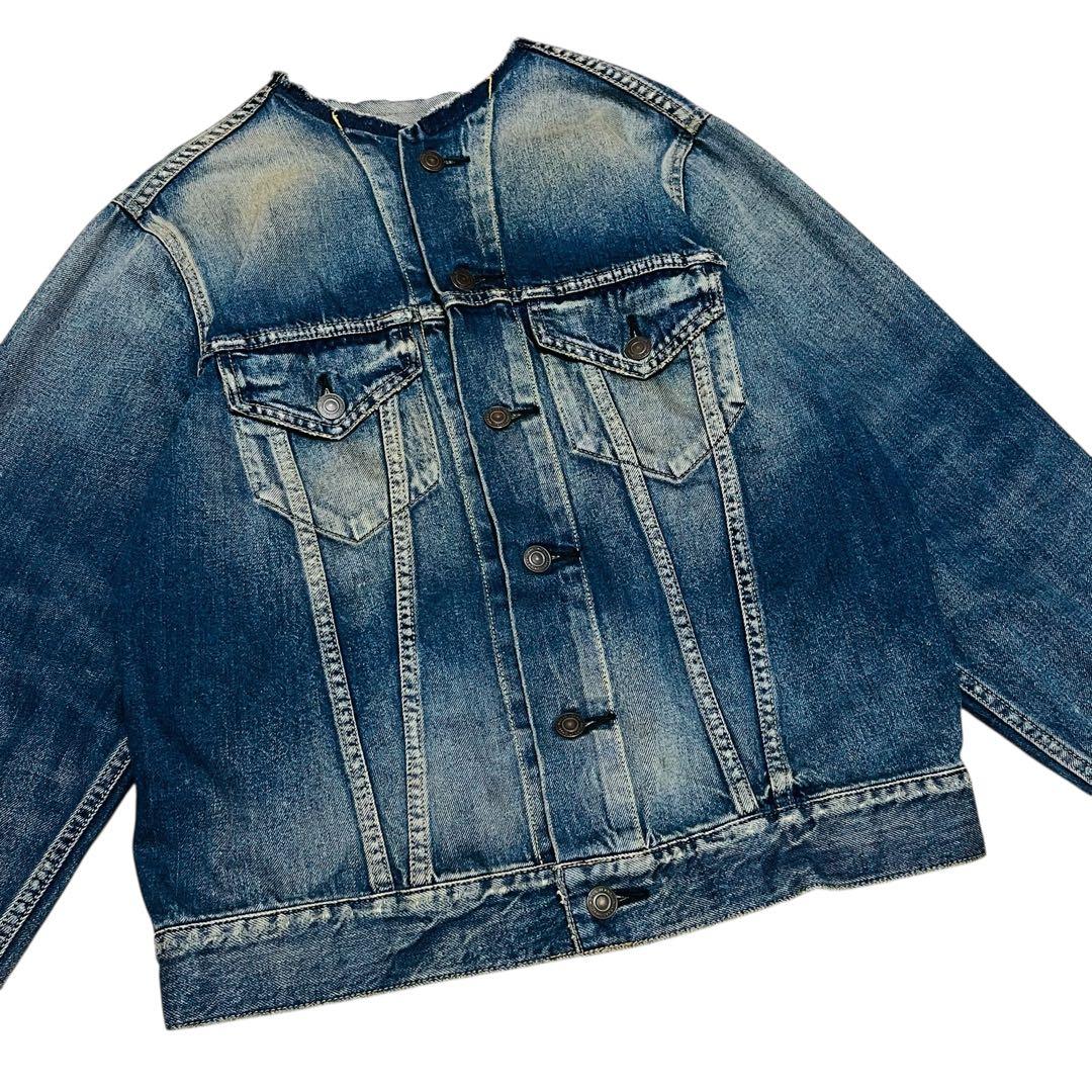 美品✨　Whim Gazette ノーカラー デニムGジャン　ジャケット