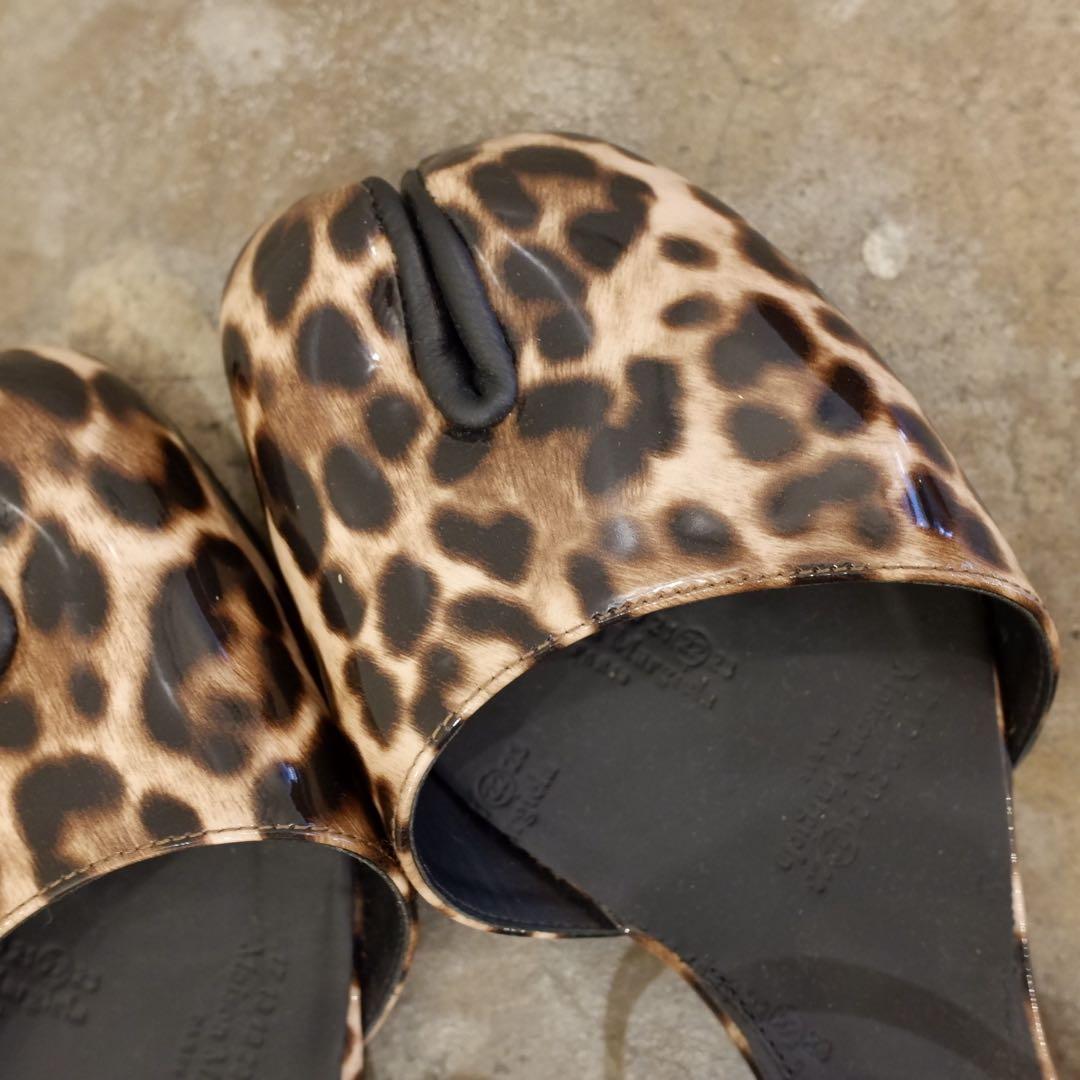 Maison Margiela パテント ヒョウ柄 足袋パンプス