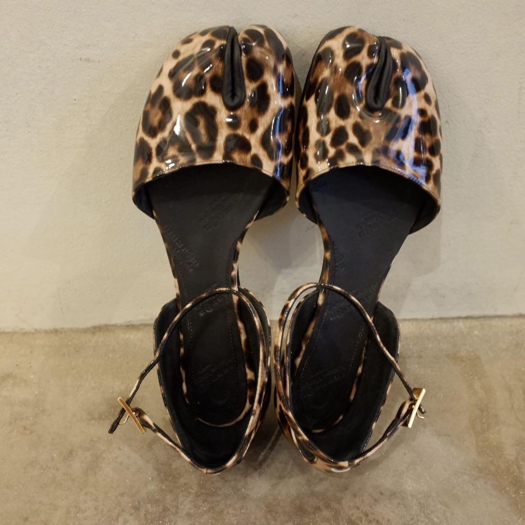 Maison Margiela パテント ヒョウ柄 足袋パンプス