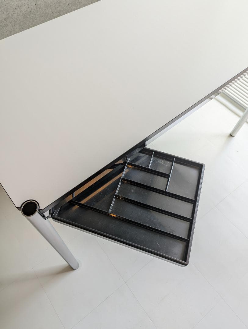 【美品】USM Haller ハラー テーブル 60×125 引き出し付