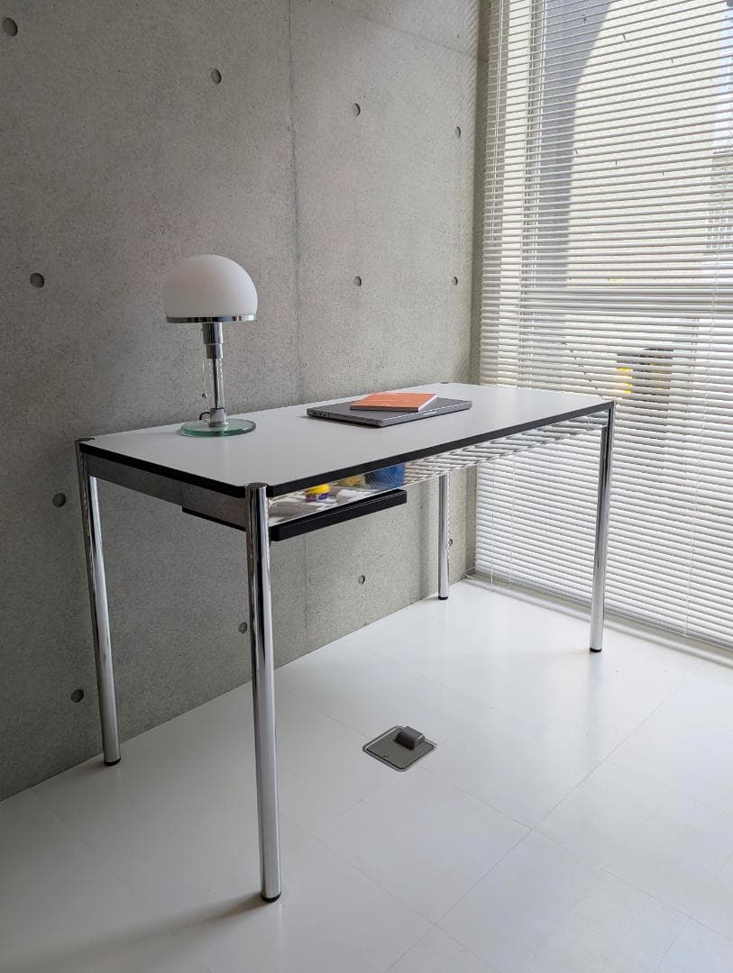 【美品】USM Haller ハラー テーブル 60×125 引き出し付