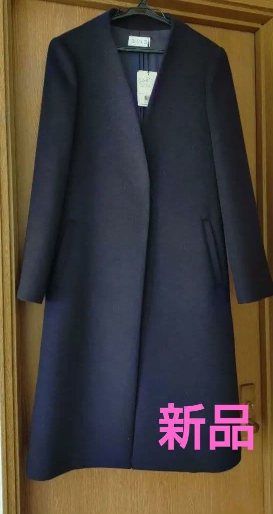 新品　PLST ウールモッサカラーレスコート　Sサイズ