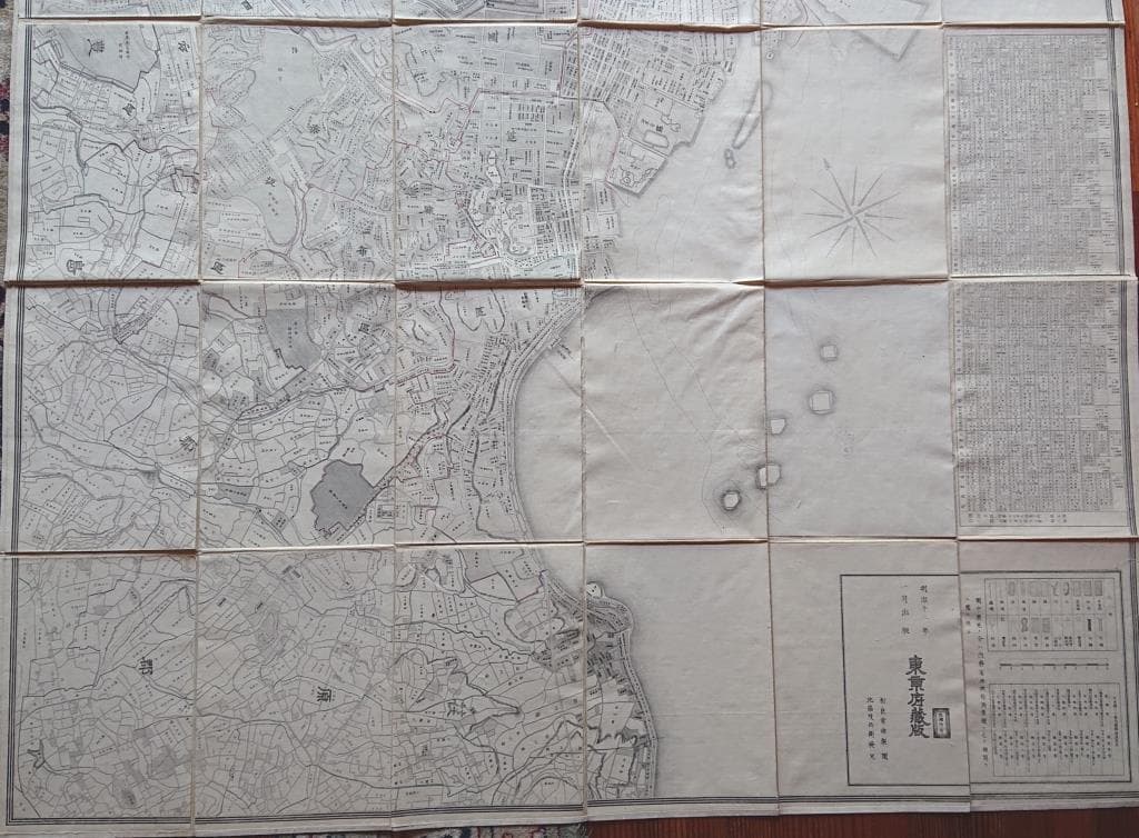 67　古地図　東京全図　東京府臓版　（B）