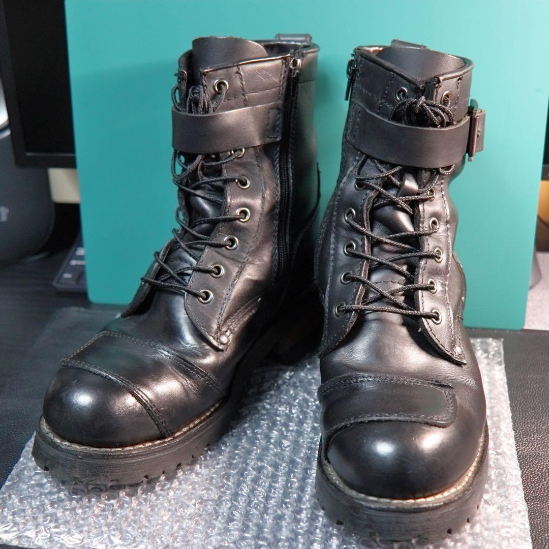 ALPHA INDUSTRIES 本革 バイカーブーツ 70018 26.0cm