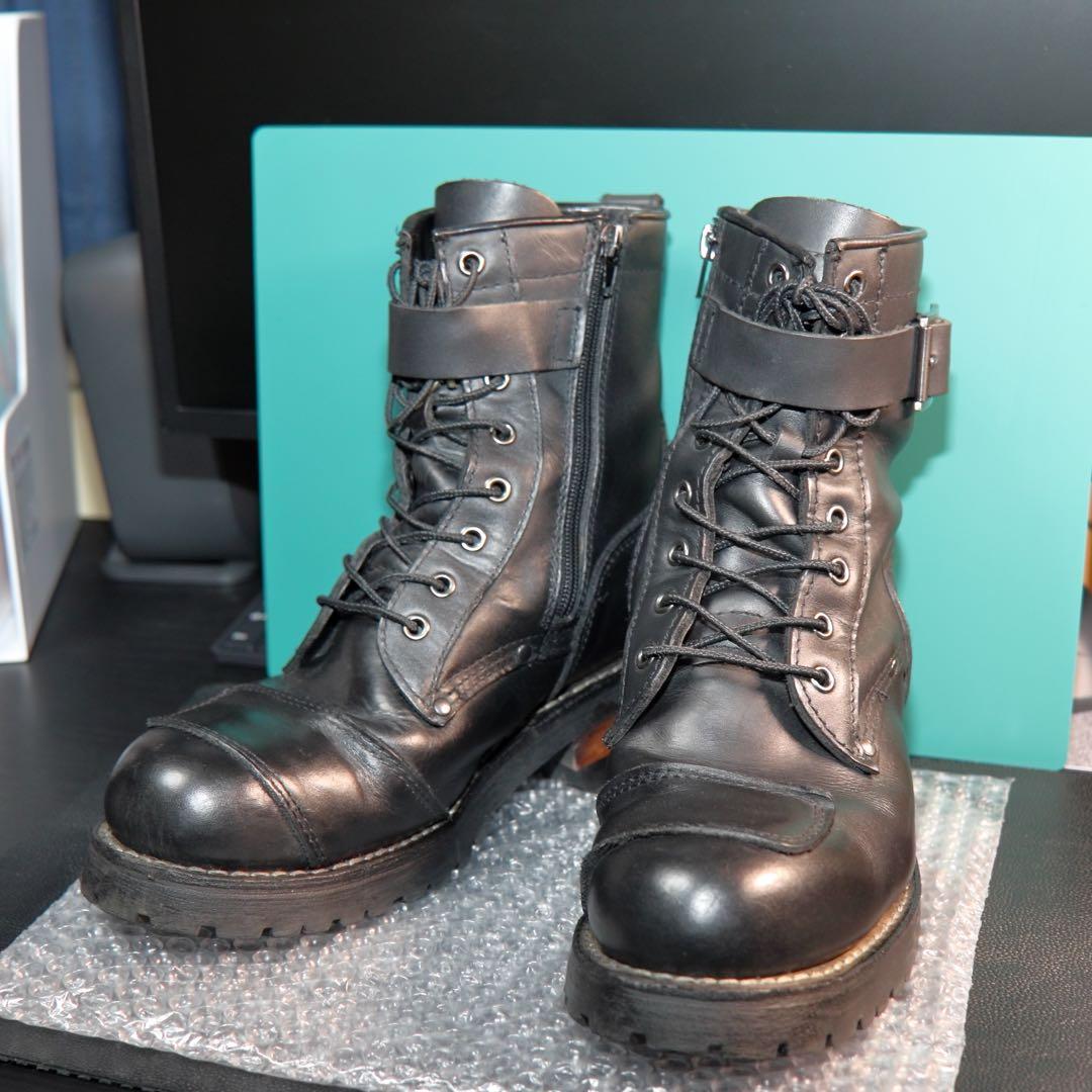 ALPHA INDUSTRIES 本革 バイカーブーツ 70018 26.0cm