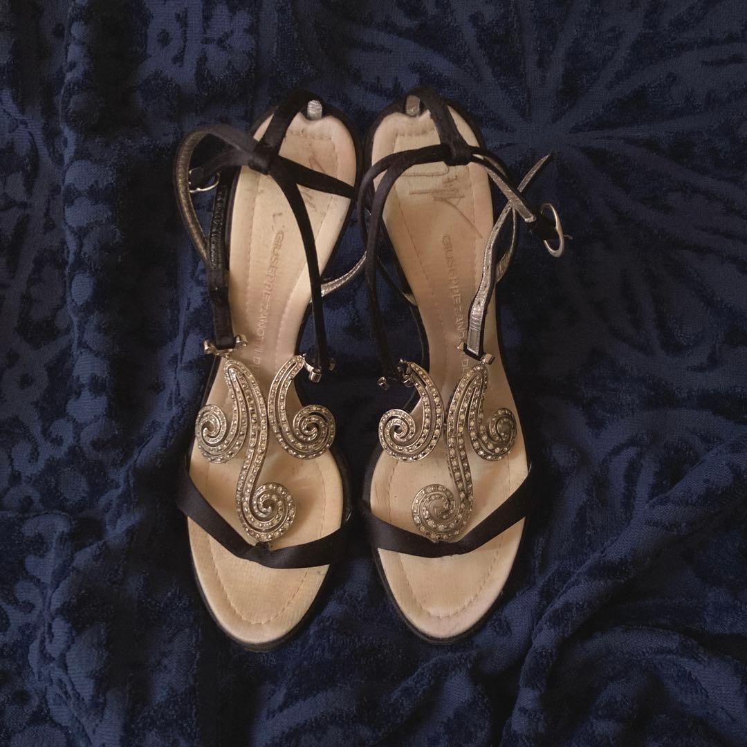 美品 ジュゼッペザノッティ スワロフスキー サンダル 希少 エリザベッタ