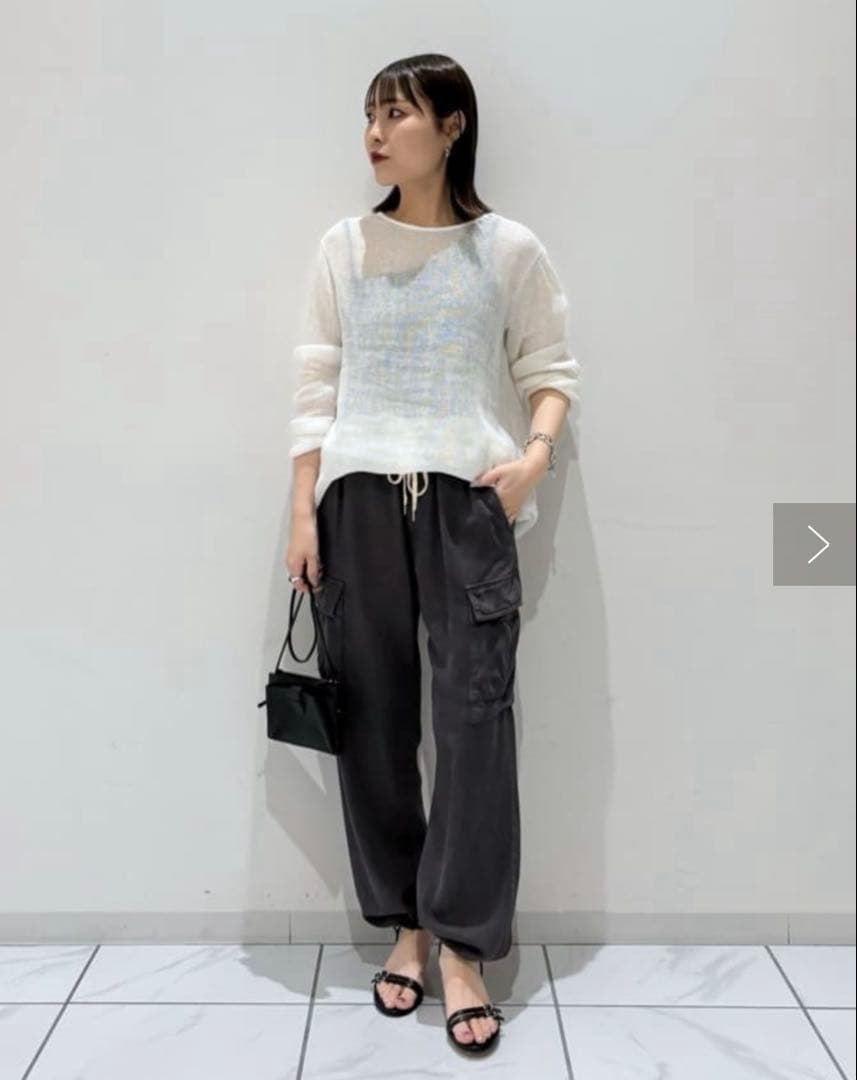 ウィムガゼット テンセルカーゴパンツ 36 チャコールグレー