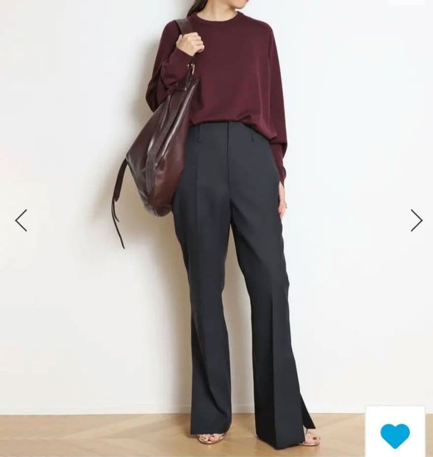 ⭕新品、未使用⭕ミューズドゥドゥーズィエムクラス☆バウト☆スリットパンツ☆ネイビ