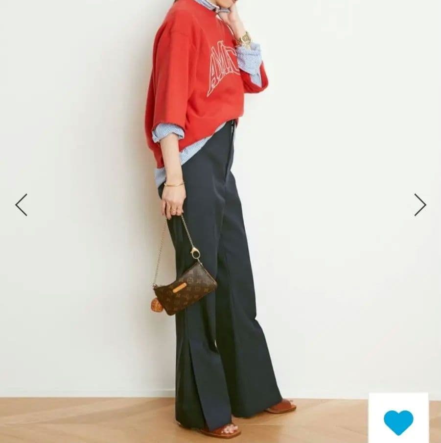 ⭕新品、未使用⭕ミューズドゥドゥーズィエムクラス☆バウト☆スリットパンツ☆ネイビ