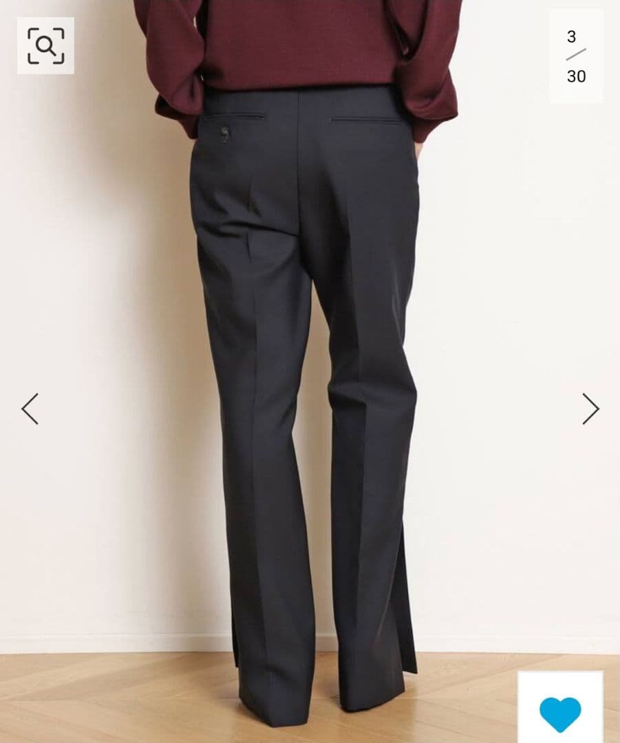 ⭕新品、未使用⭕ミューズドゥドゥーズィエムクラス☆バウト☆スリットパンツ☆ネイビ