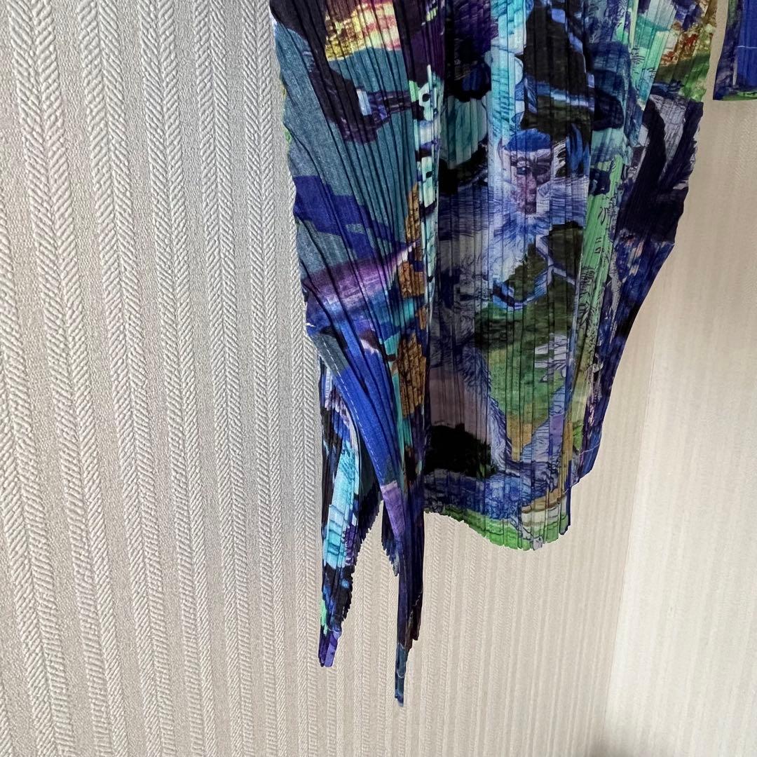 PLEATSPLEASE イッセイミヤケ チュニック　ブルー　3