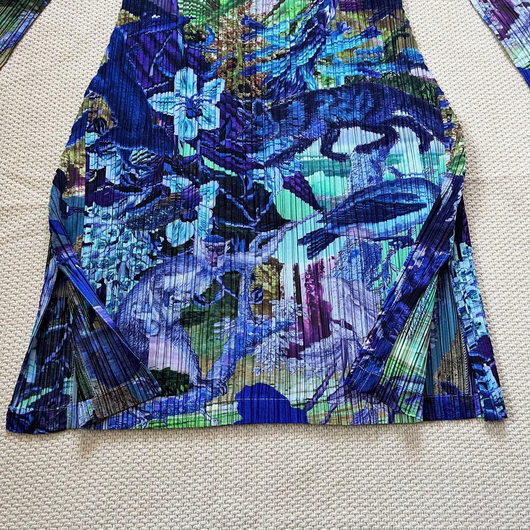 PLEATSPLEASE イッセイミヤケ チュニック　ブルー　3